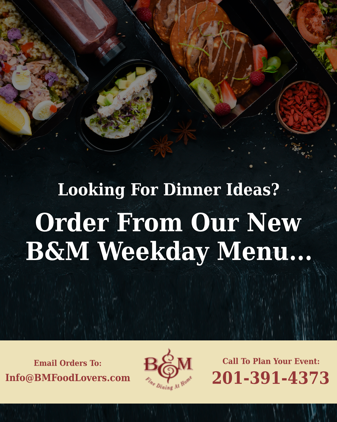 Holiday Menus B&M Market Gourmet Market, Butcher, Catering, And