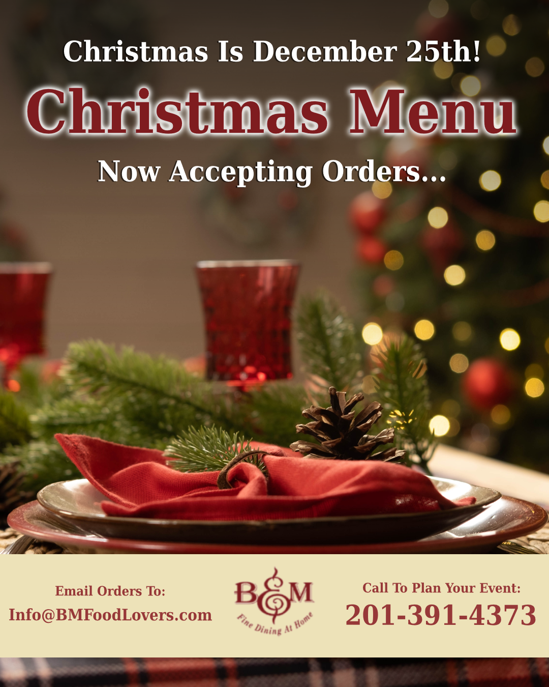 Holiday Menus B&M Market Gourmet Market, Butcher, Catering, And